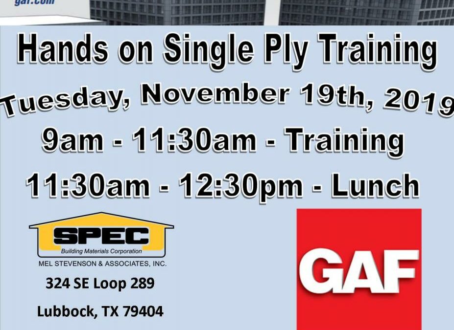 Lunch & Learn – GAF – Lubbock