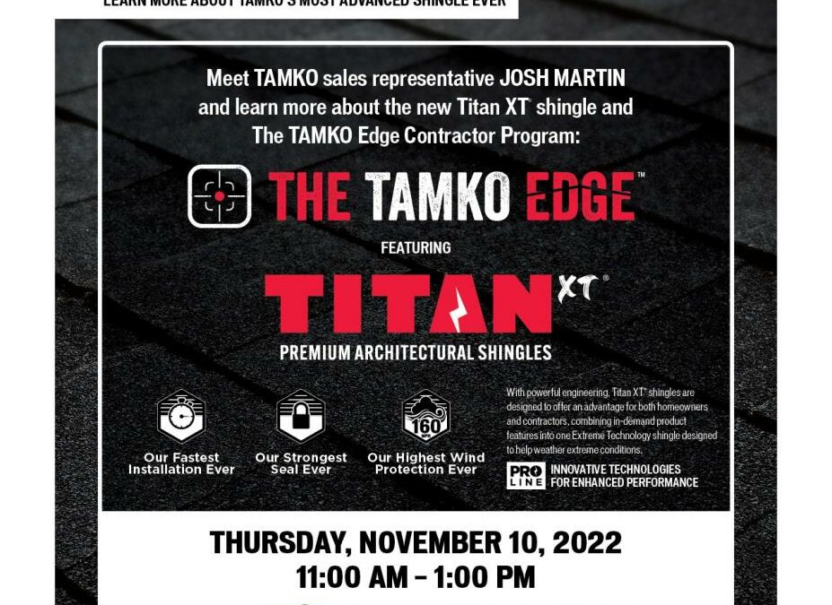 Lunch & Learn – TAMKO – Van Buren, AR