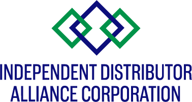 Independent Distributor Alliance Corporation blue and green color logo