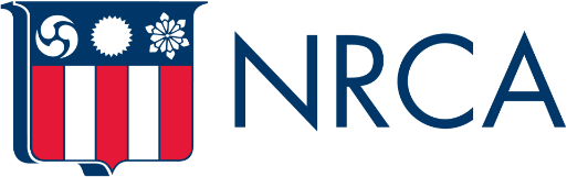 NRCA red and blue color logo