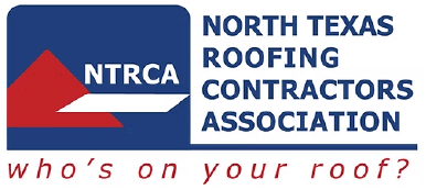 North Texas Roofing Contractors Association - who's on your roof blue and red color logo
