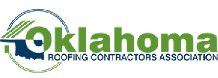 Oklahoma Roofing Contractors Association green and blue color logo